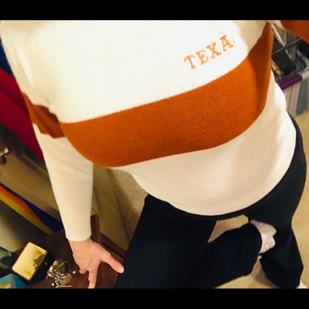 vintage UT orange striped sweater